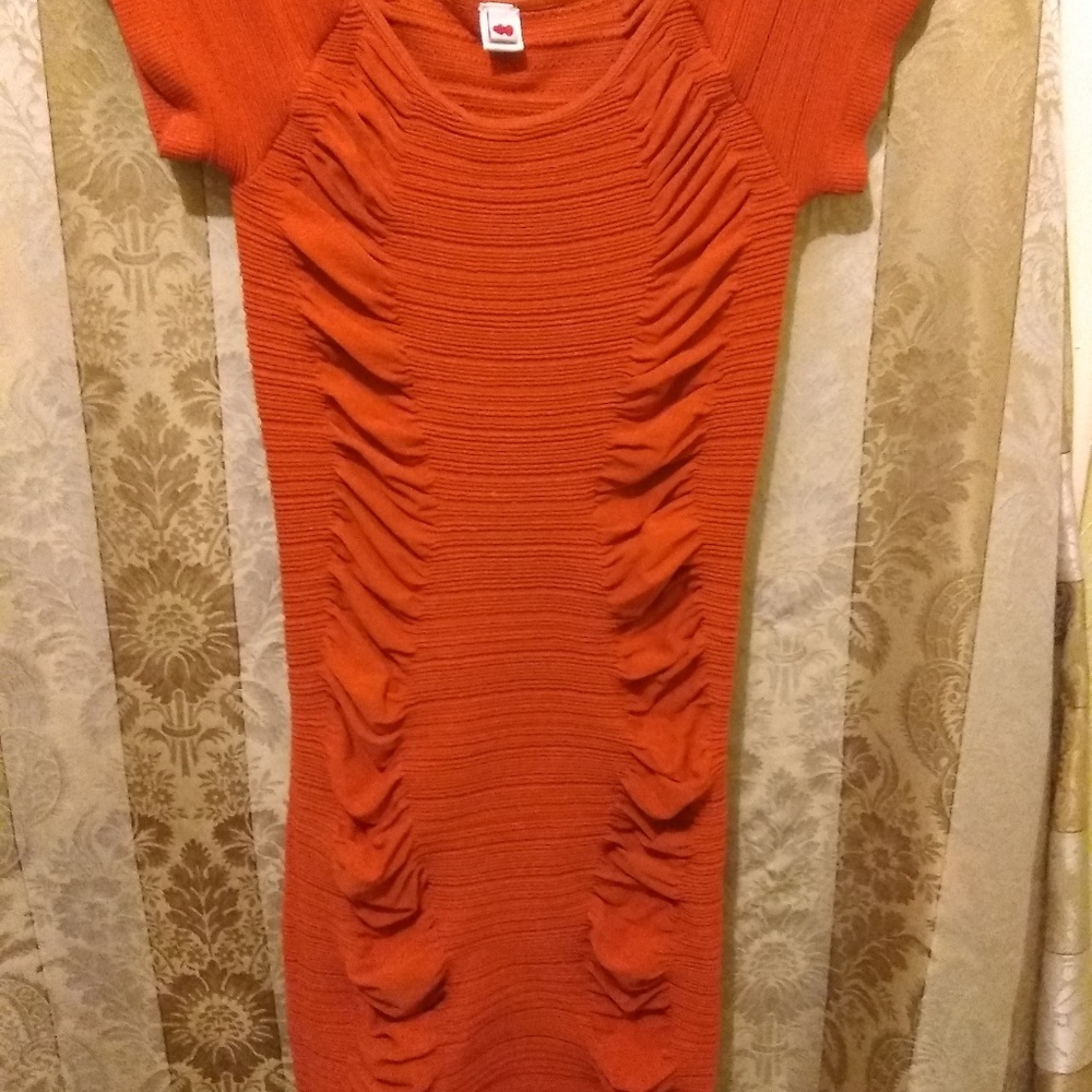 Rust Orange Mini Dress